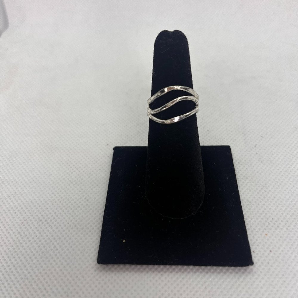 Silver Plated Wavy Ring